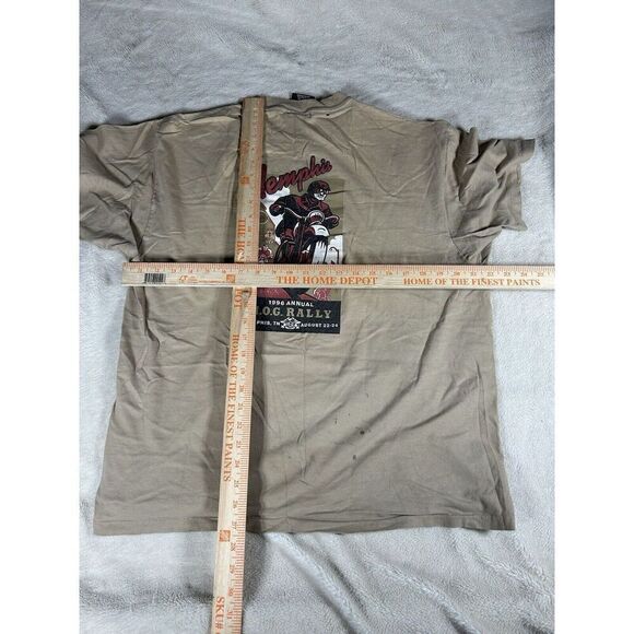 HOG Harley Owners Group 96  Memphis TN Rally Vintage Brown Tee Sz XL - Picture 8 of 10